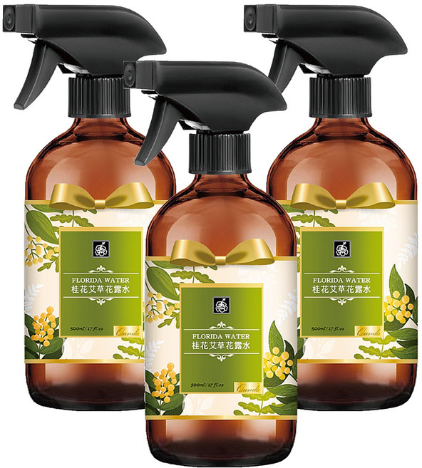 QUNDO 康朵 百年經典花露水 桂花艾草 500ml, 3瓶