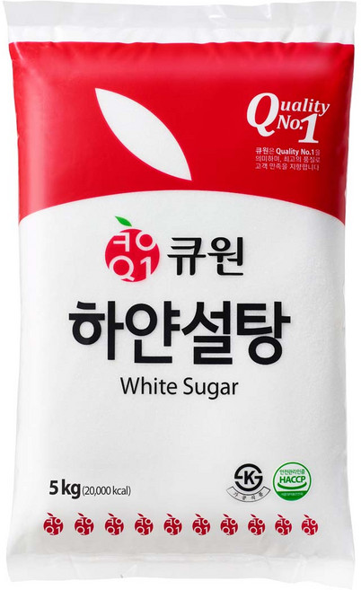 큐원 하얀 설탕, 5kg, 1개