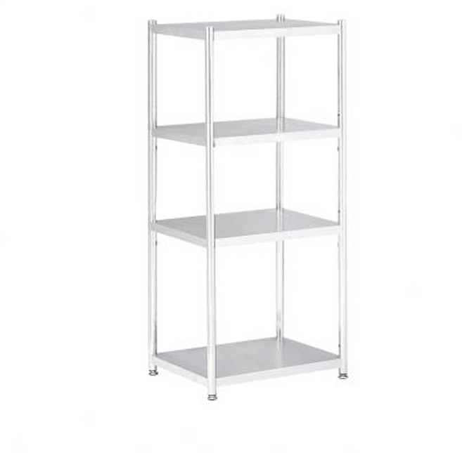 E-home Solid 索力得 不鏽鋼收納置物架 LKC097-slvr, 銀色, 4層