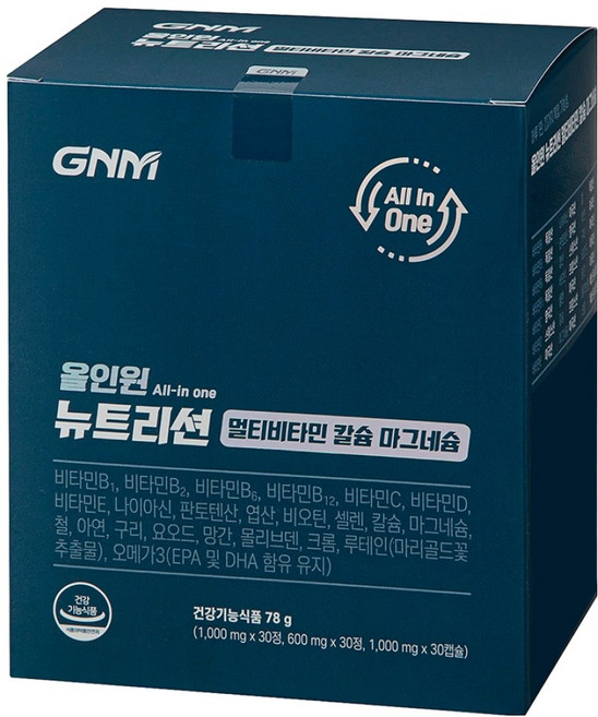 자연의품격 올인원 뉴트리션 멀티비타민 칼슘 마그네슘, 30정, 1개