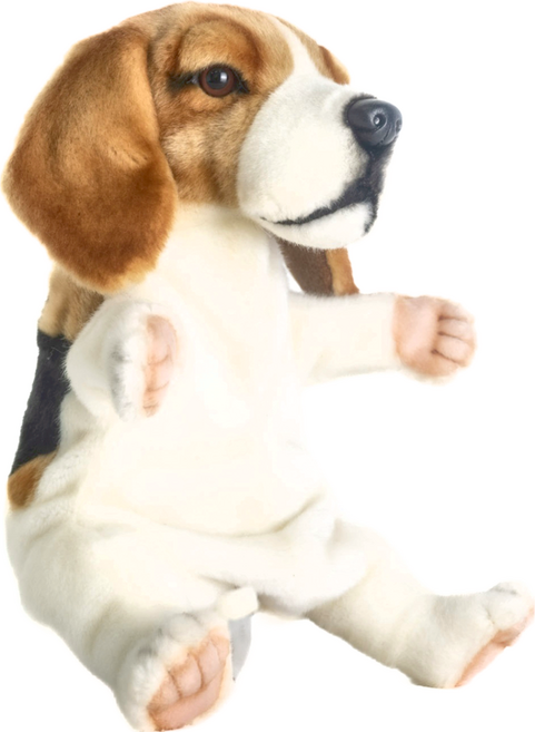 HANSA TOY 獵犬手偶 毛絨填充玩具, 1個, 1個