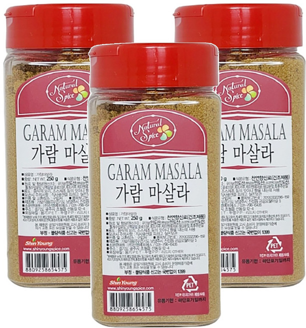 내츄럴스파이스 가람마살라, 250g, 3개