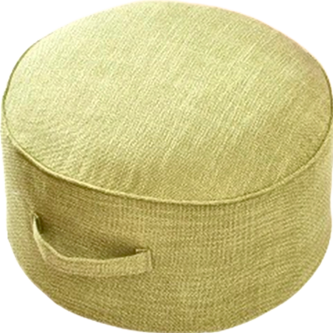 Mega 手提亞麻圓形厚墊椅凳, 綠色, 1件