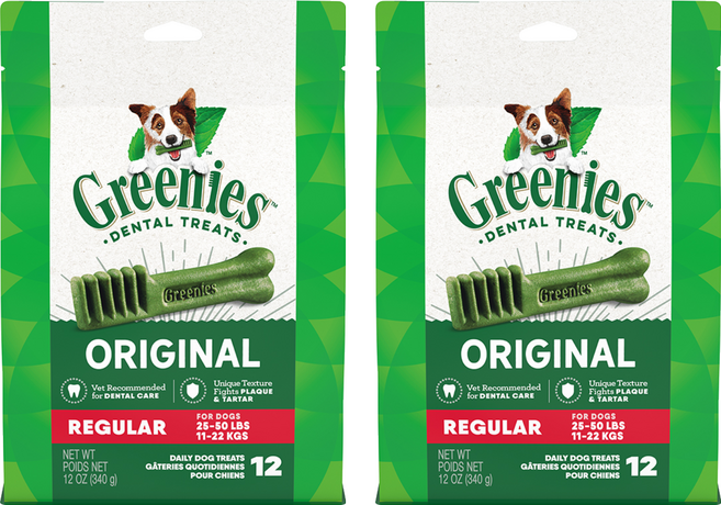 Greenies 健綠 潔牙骨 11-22公斤犬用 原味, 340g, 2包