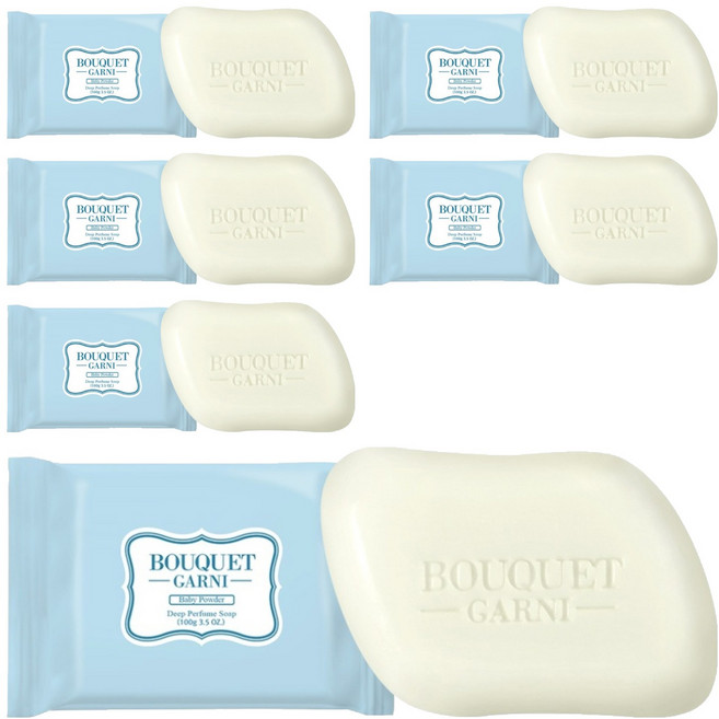 부케가르니 딥 퍼퓸 비누 베이비파우더, 100g, 6개입