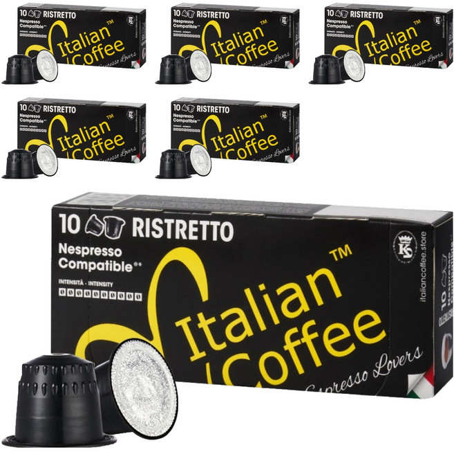 이탈리안커피 네스프레소 호환 캡슐커피 리스트레토, 5.5g, 10개입, 6개