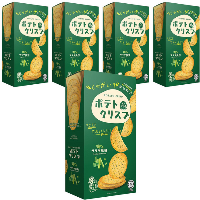 Win2 日本版 馬鈴薯脆餅 蔬菜味, 5盒, 160g