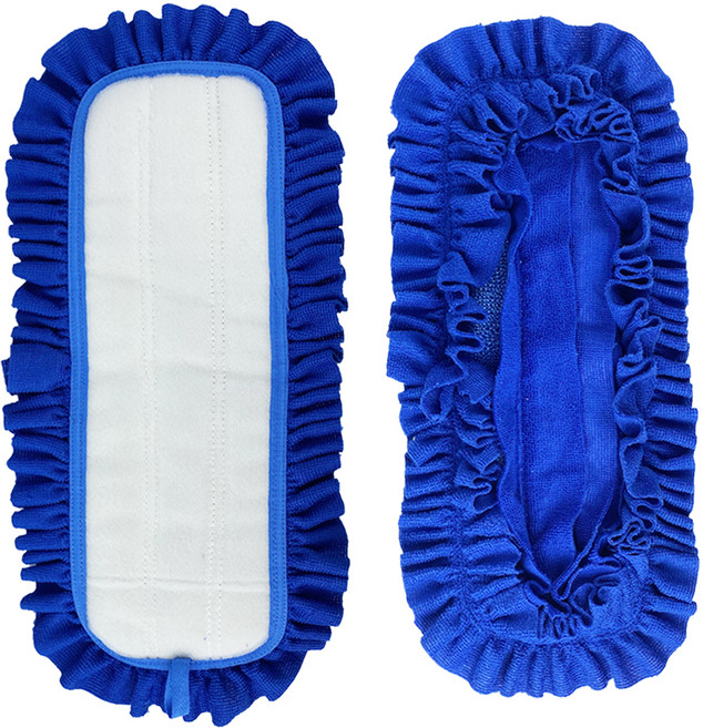 월드크린 극세사 찍찍이 리스킹 밀대 걸레 리필 패드, 2개