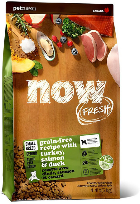 now 시니어 강아지 그레인프리 스몰브리드 건식사료, 칠면조, 2kg, 1개