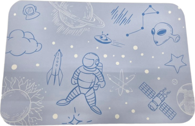 收納王妃 宇宙系列 軟式珪藻土地墊, 1個, 海王宇宙