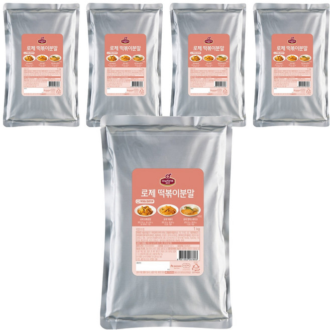 쉐프원 로제 떡볶이 분말, 1kg, 5개