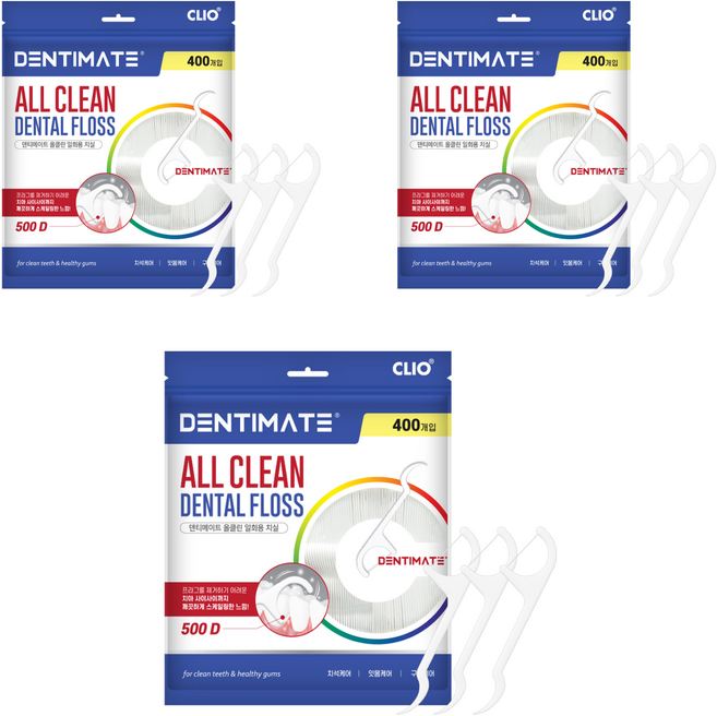 크리오 덴티메이트 올클린 일회용치실, 80mm, 400개입, 3개