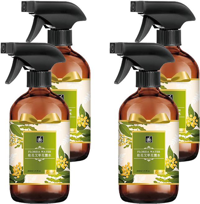 QUNDO 康朵 百年經典花露水 桂花艾草 500ml, 4瓶