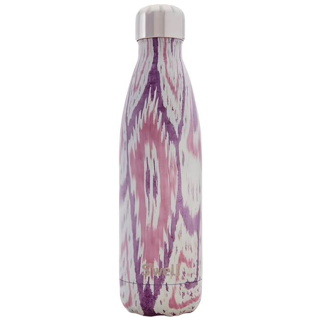 S'well Textile-Santorini Sunset 美國時尚不鏽鋼保冷/保溫瓶 17oz, 1個, 500ml, 紫色