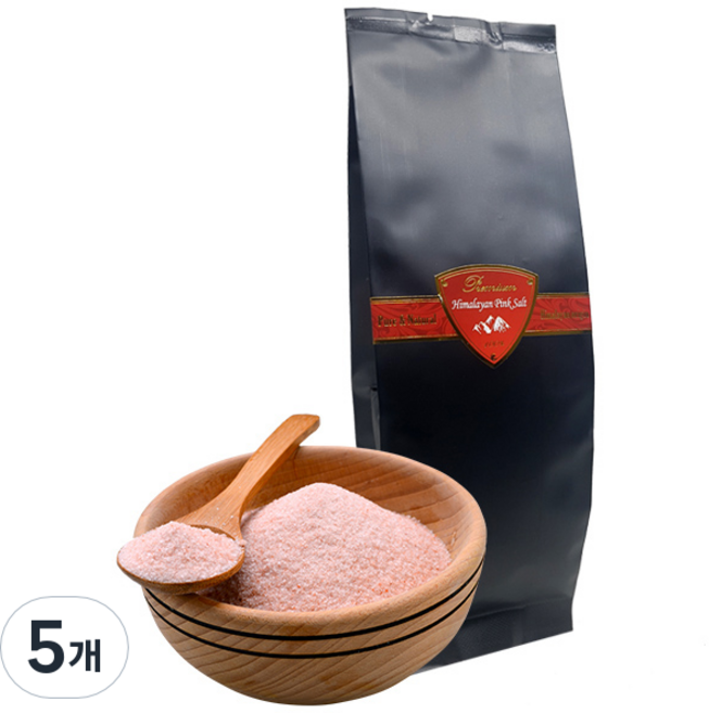 히말라야 소금장수 핑크소금 가는입자, 300g, 5개
