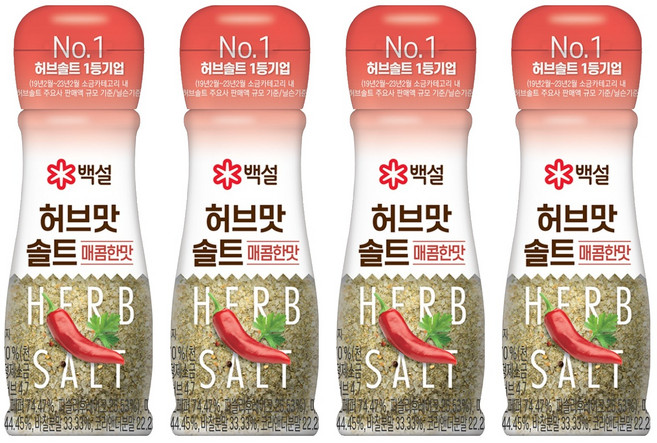 백설 허브맛솔트 매콤한 맛, 50g, 4개