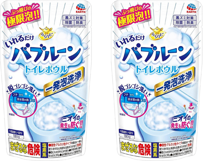 EARTH 地球製藥 發泡馬桶清潔粉, 180g, 2包