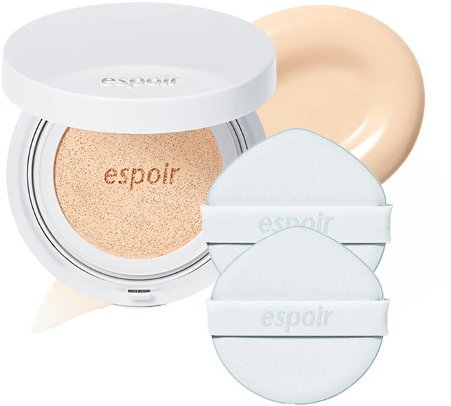 에스쁘아 실크 스킨 레이어 쿠션 13g + 퍼프 2p, 21호 아이보리, 1개 - 쿠팡