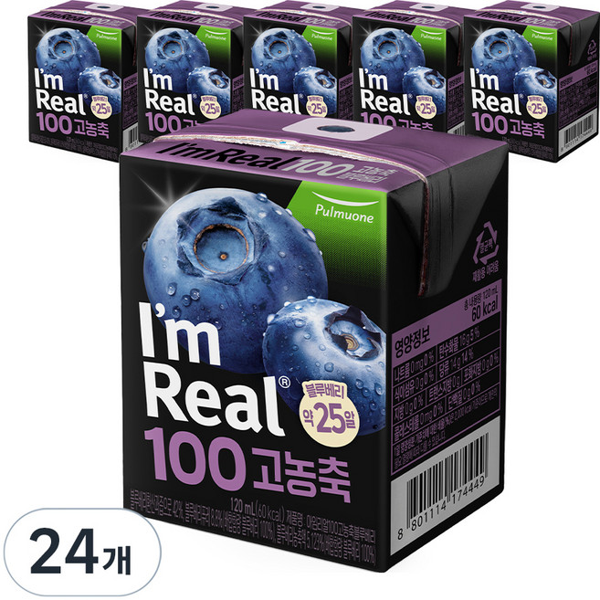 아임리얼 100 고농축 블루베리, 120ml, 24개