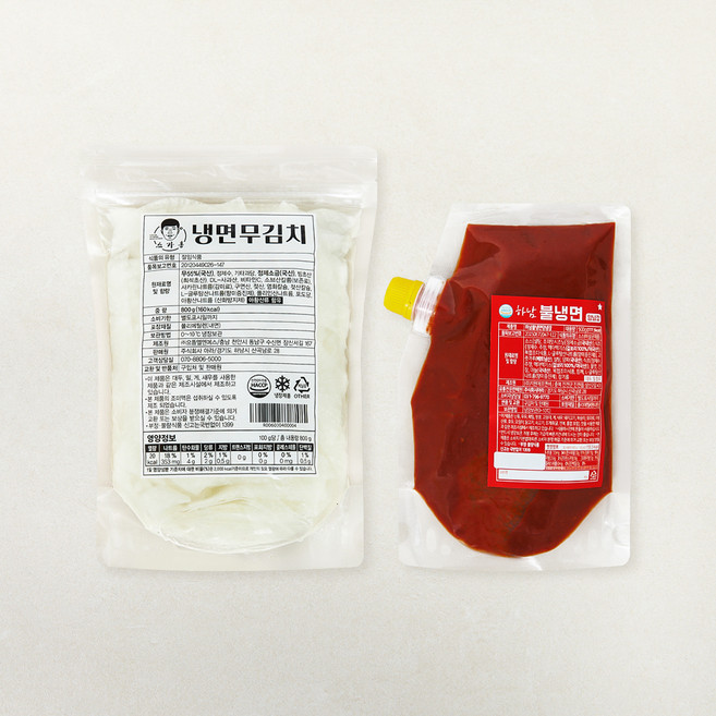 스가홍 냉면무김치 800g + 불냉면 양념장 500g 세트, 1.3kg, 1세트