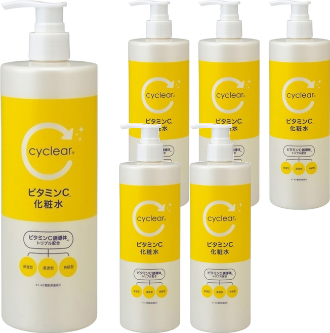 KUMANO 熊野油脂 cyclear 維生素C化妝水, 6瓶, 1L