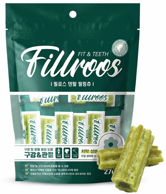 필로스 강아지 필링츄 덴탈껌, 구강 + 관절건강, 270g, 1개 - 쿠팡