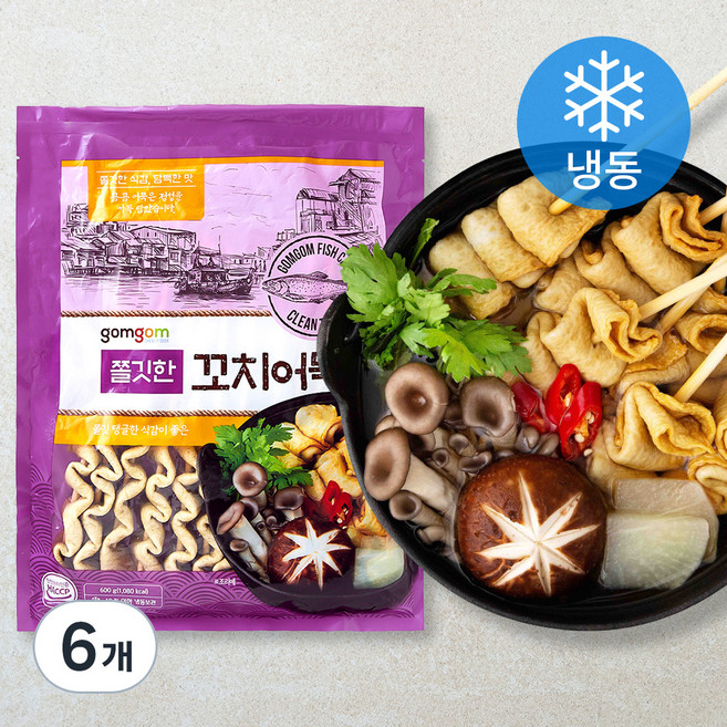 곰곰 쫄깃한 꼬치어묵 (냉동), 600g, 6개