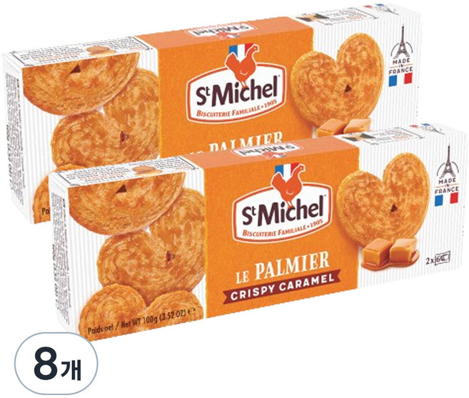 St Michel 焦糖奶油蝴蝶酥, 100g, 8盒