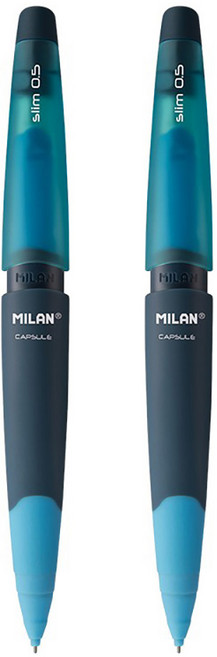 MILAN CAPSULE 繽紛果凍自動鉛筆 HB 湖水藍, 0.5mm, 2支