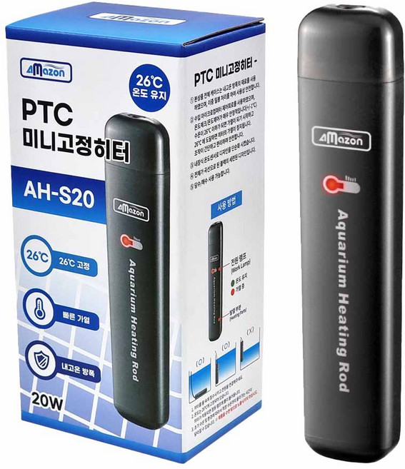 아마존 수족관용 PTC 미니 고정히터 AH-S20, 1개