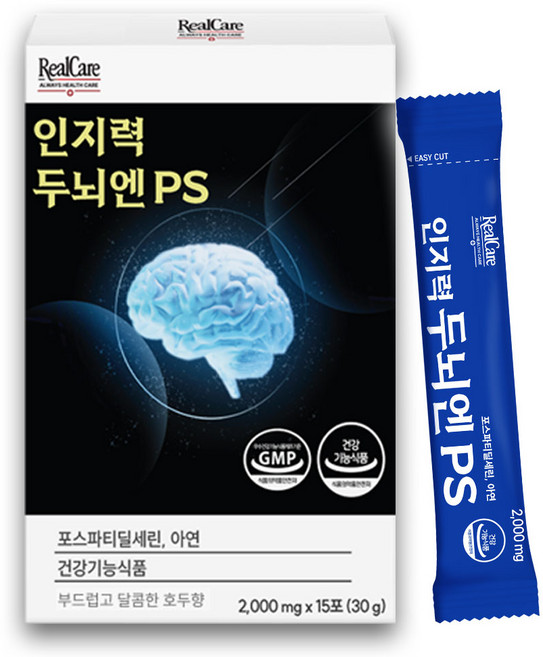 리얼케어 인지력 두뇌엔 PS 포스파티딜세린 아연, 1개, 15회분
