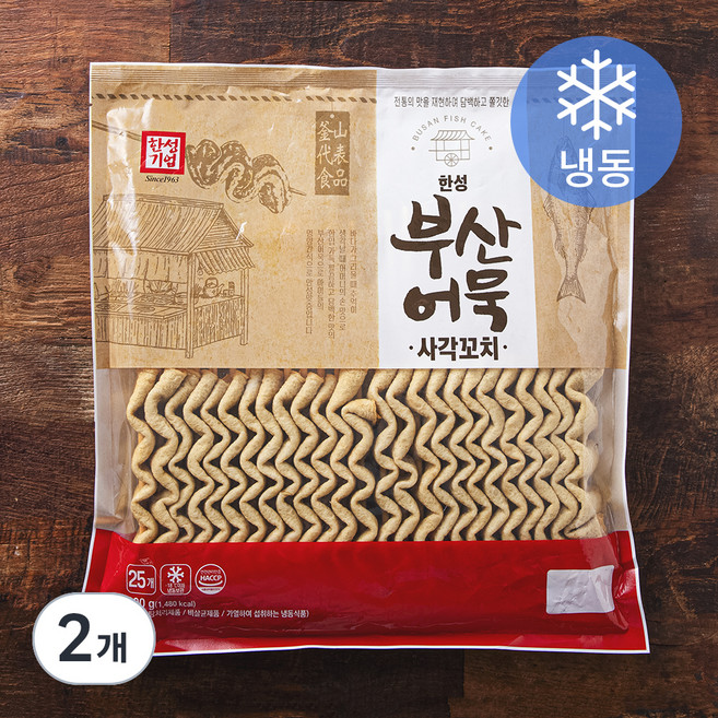 한성기업 부산어묵 사각꼬치 (냉동), 800g, 2개