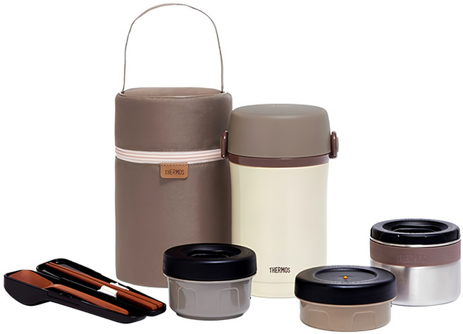 써모스 보온 도시락, 크림, 1개