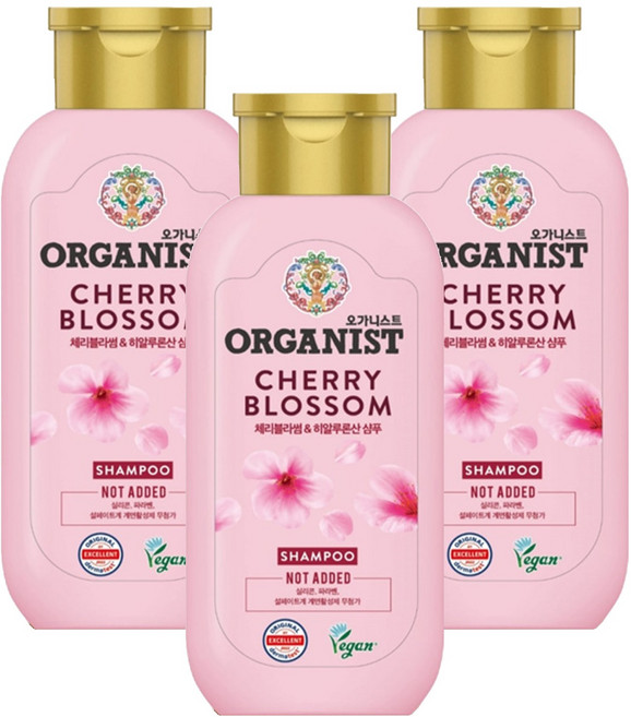 오가니스트 체리블라썸 샴푸, 200ml, 3개