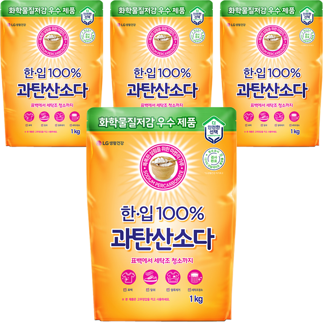 한입 100% 과탄산소다, 1kg, 4개