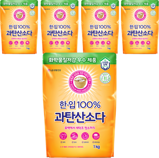 한입 100% 과탄산소다, 5개, 1kg