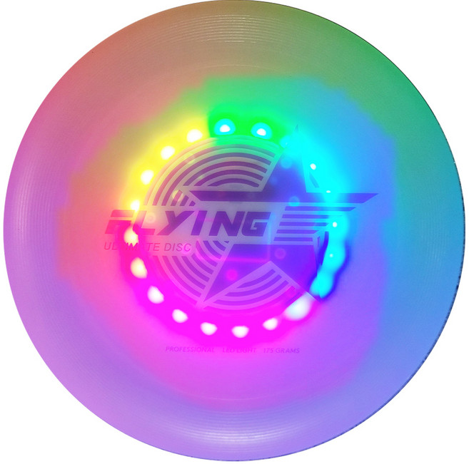 비상 LED 플라잉디스크 원반 던지기, 화이트, 1개