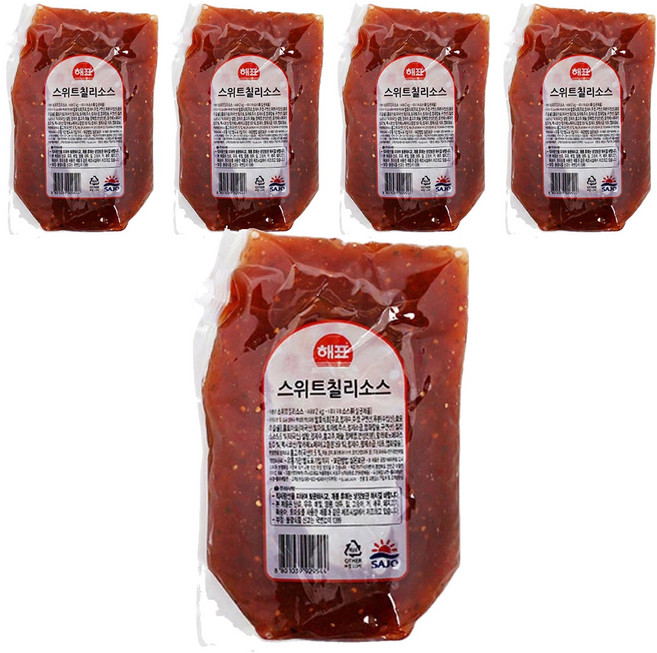 해표 스위트 칠리소스, 2kg, 5개