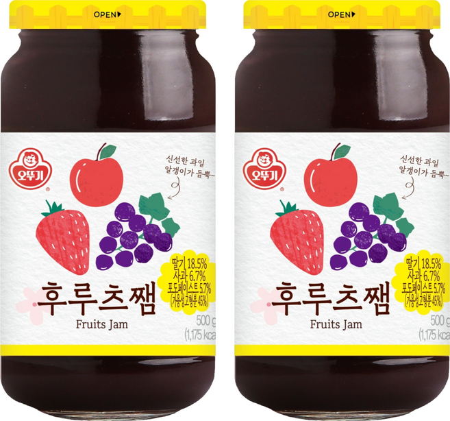 오뚜기 후르츠쨈, 500g, 2개