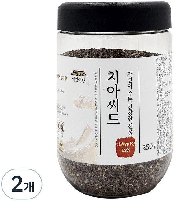 건강곡간 치아씨드 통, 250g, 2개