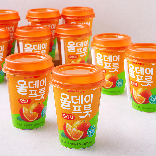 서울우유 올데이프룻 오렌지 주스, 250ml, 10개