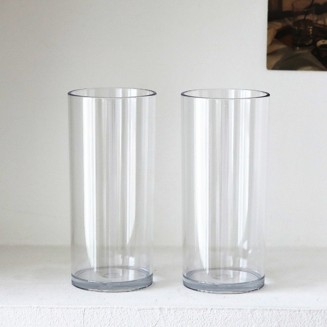 애스크제이 트라이탄 하이볼잔 365ml, 투명, 2개