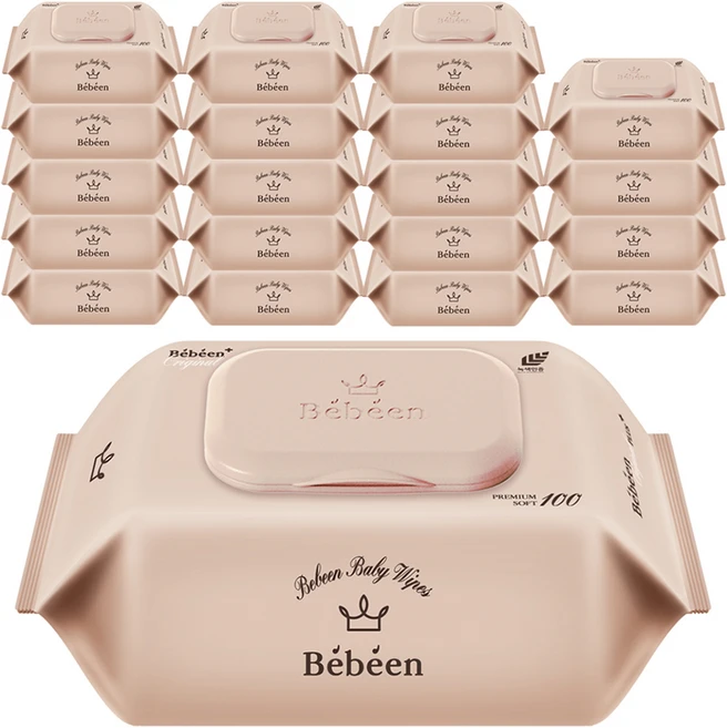 베베앙 오리지널 플러스 유아물티슈 캡형, 55g, 100매, 20개 - 쿠팡