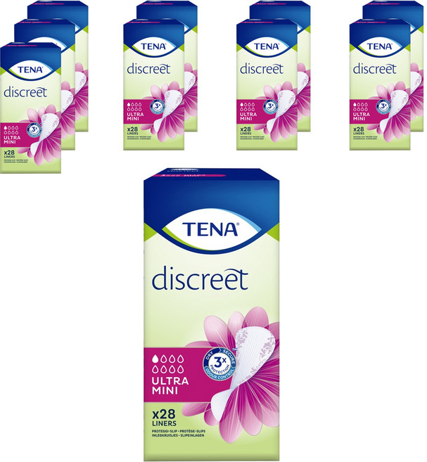 테나 레이디 요실금 라이너 울트라 미니, 28매입, 10개, 소형