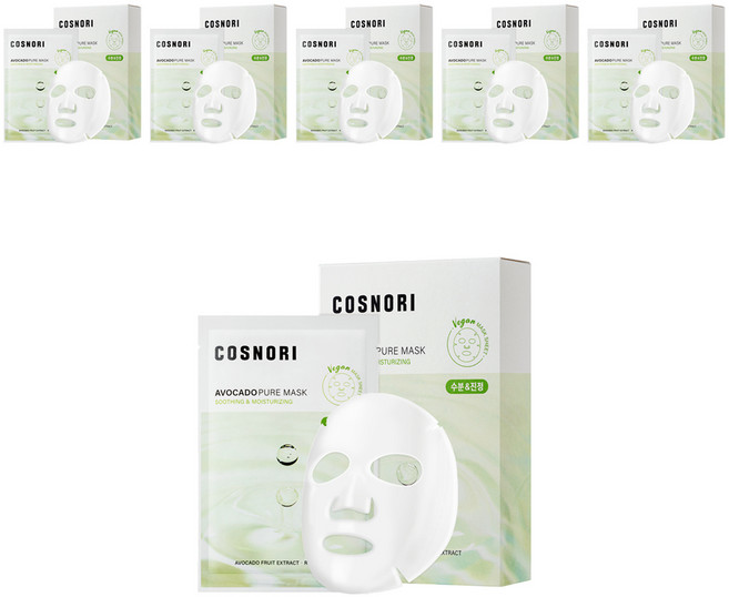 [비건뷰티] 코스노리 아보카도 퓨어 마스크 24ml, 60개, 1개입
