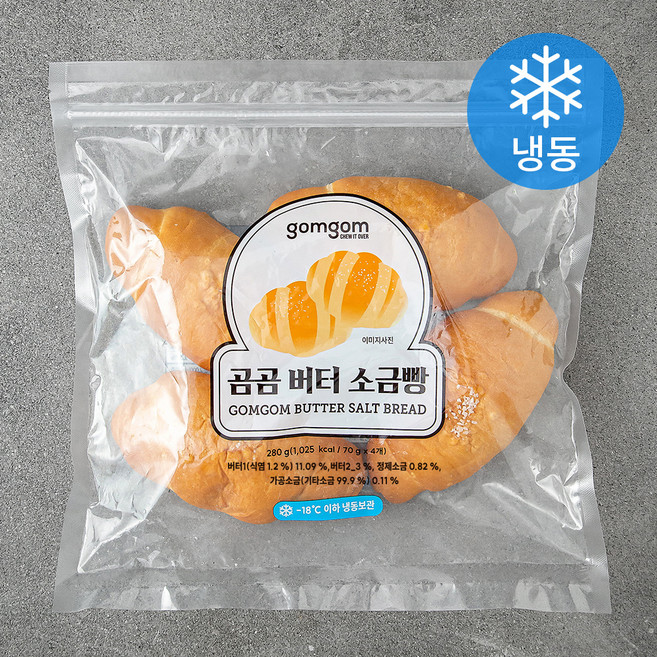 곰곰 버터 소금빵, 70g, 4개입, 1개