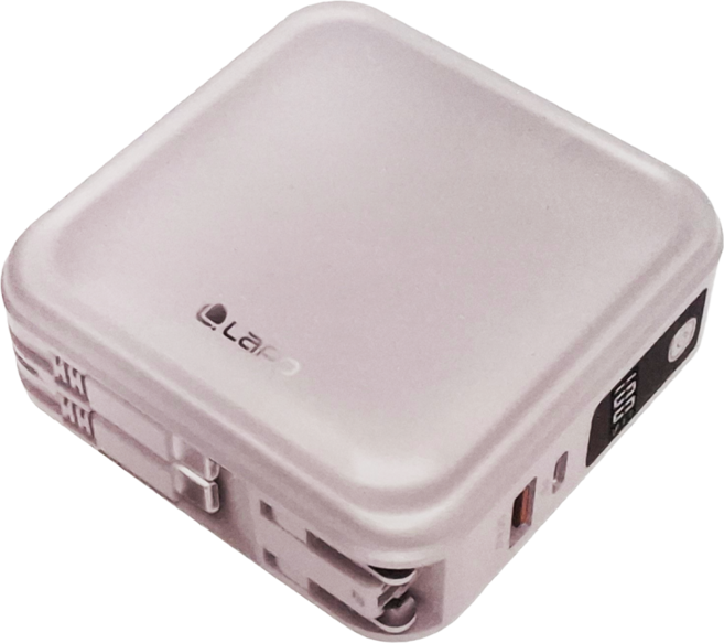 LaPO 自帶線 磁吸Apple Watch 超進化8合1雙孔輸出多功能無線充行動電源 10000mAh C TO C 原廠保固, WT-08, 琉光金