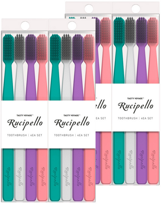 루치펠로 오리지널 칫솔 세트, 4개입, 4개