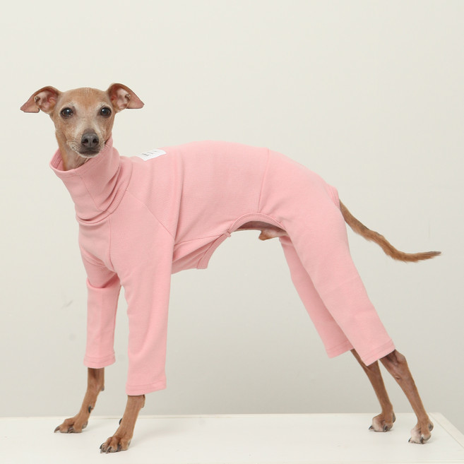 도기스타 이탈리안그레이하운드옷 아이쥐옷 소프트 골지 올인원, 인디핑크, 1개