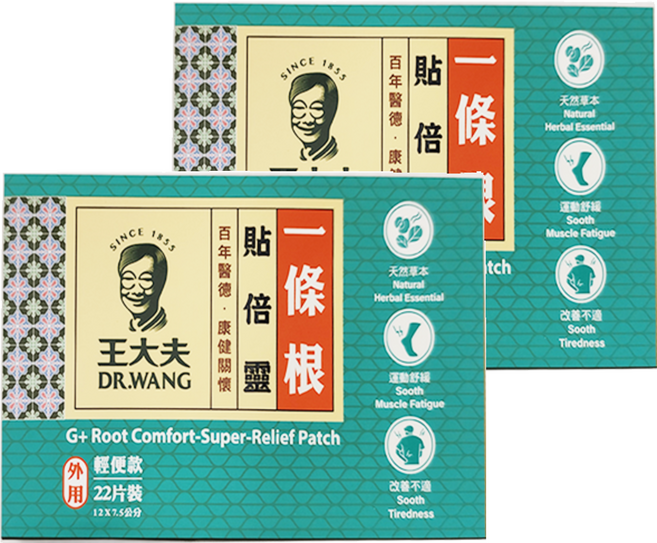 王大夫一條根 貼倍靈 輕便款, 22片, 2盒
